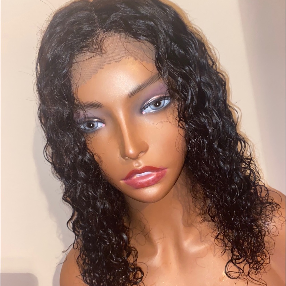 16” inch deep wave 13x4 frontal Brazilian wig